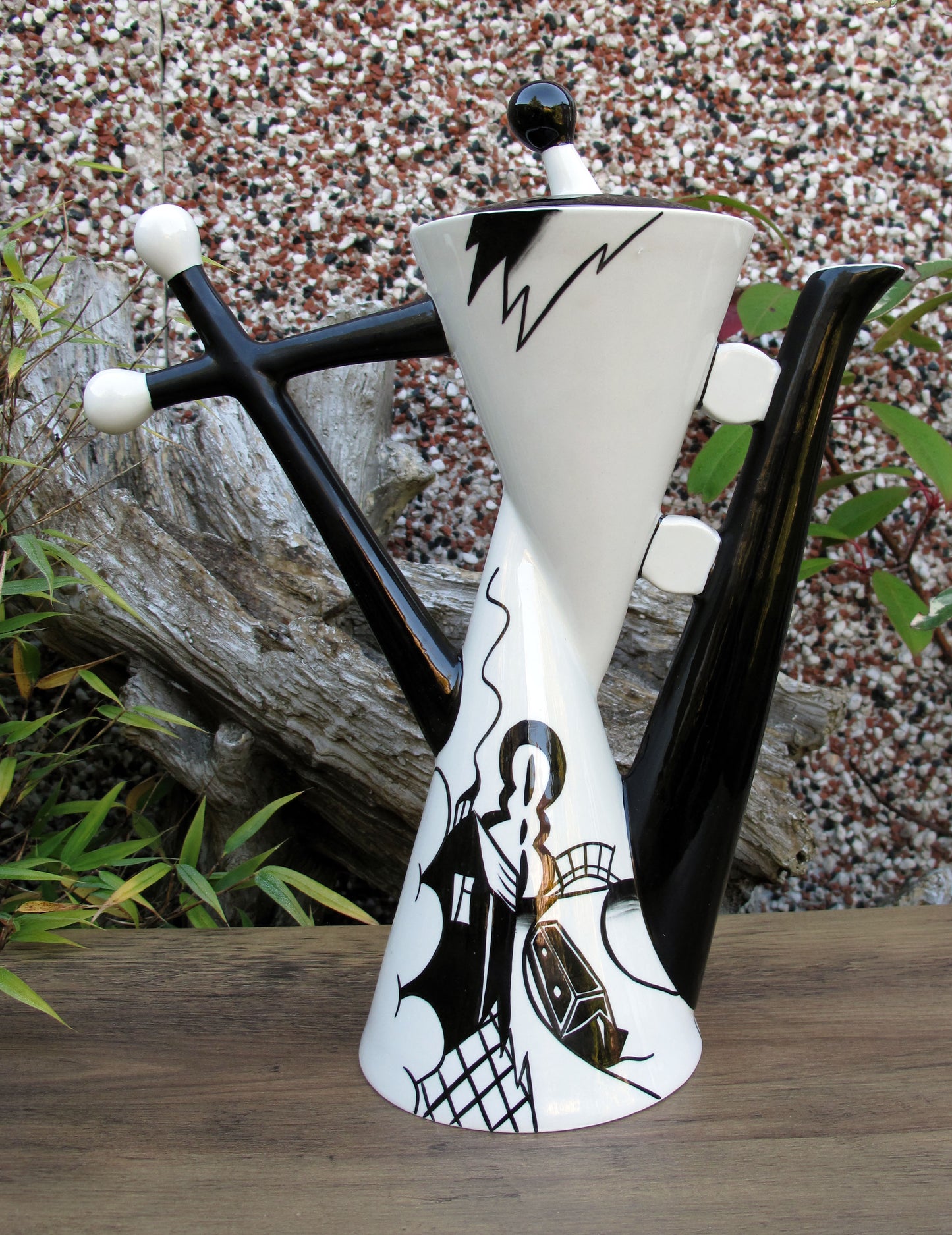 Lorna Bailey RARE LARGE LONGPORT WHARF DOUBLE COFFEE POT OPEN DAY 25/9/2004