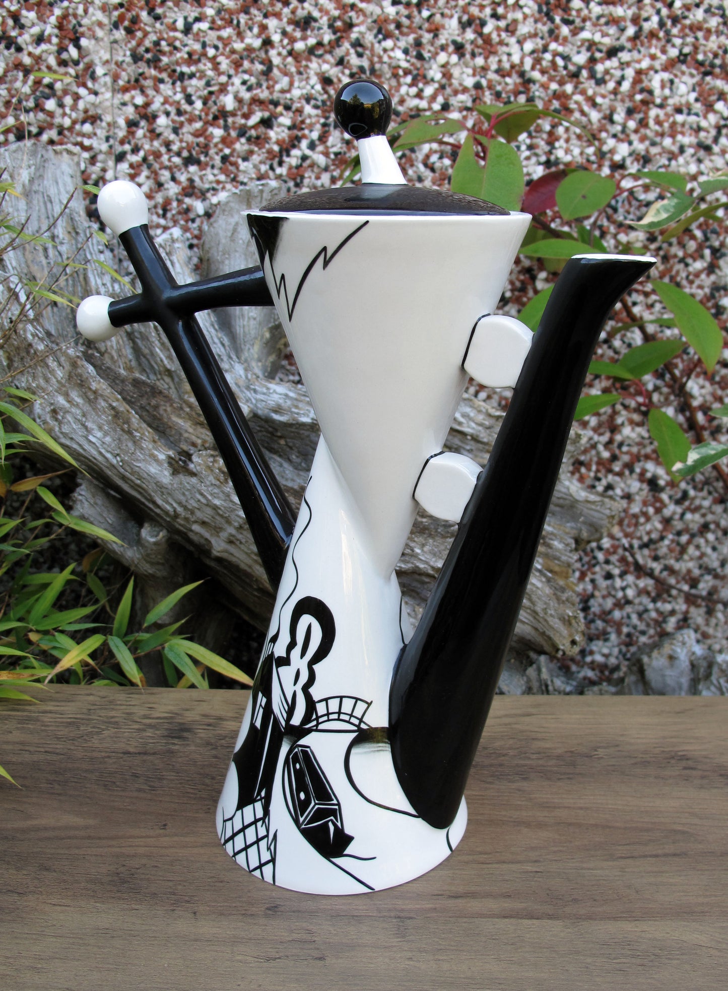 Lorna Bailey RARE LARGE LONGPORT WHARF DOUBLE COFFEE POT OPEN DAY 25/9/2004