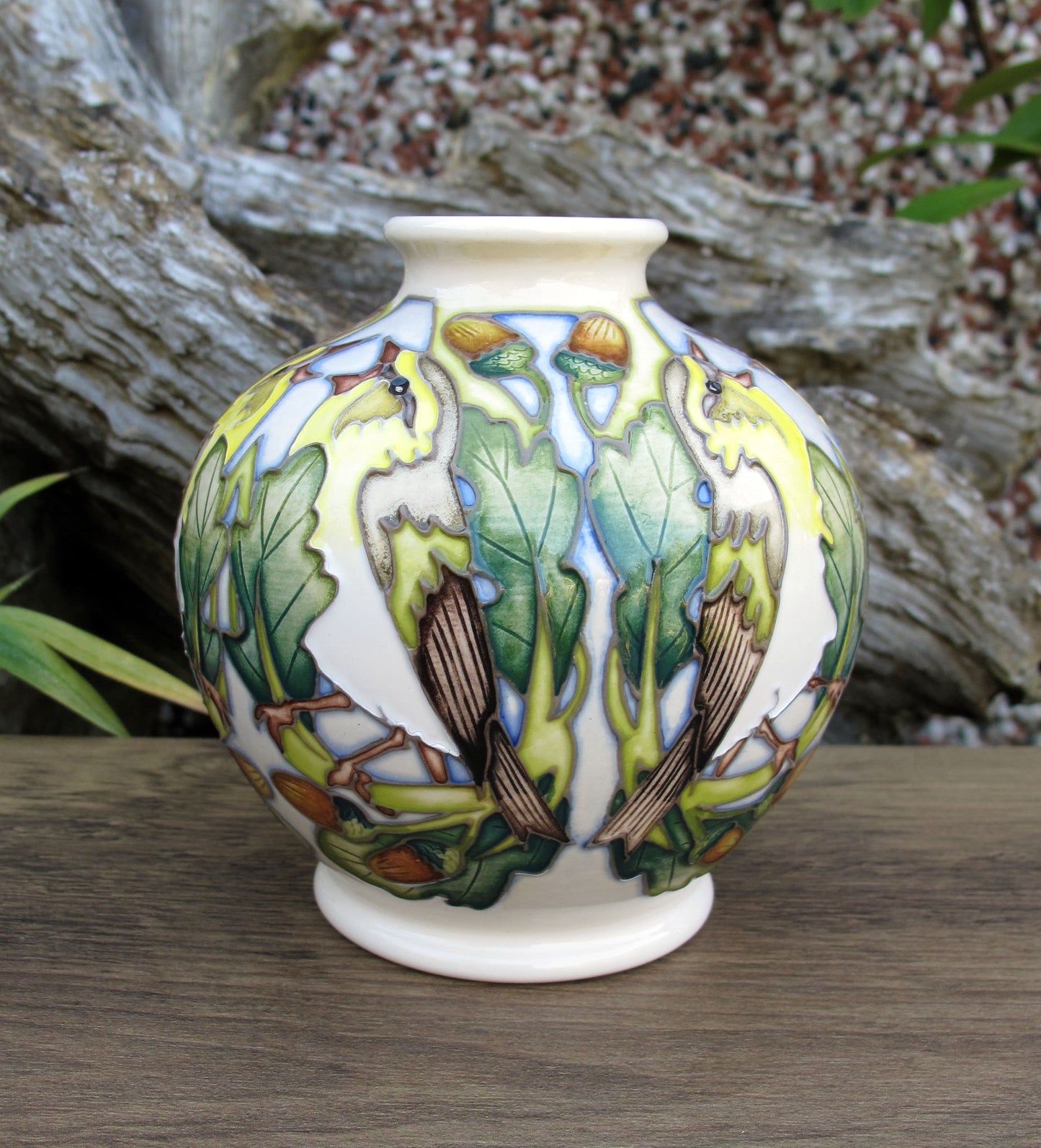 Moorcroft RSPB WOOD WARBLER Vase 41/4 Limited Edition 18/25 Retail Price £575