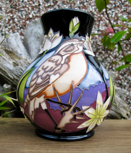 Moorcroft Exquisite WHINCHAT Vase 869/6 Limited Edition 6/15 Retail Price £490