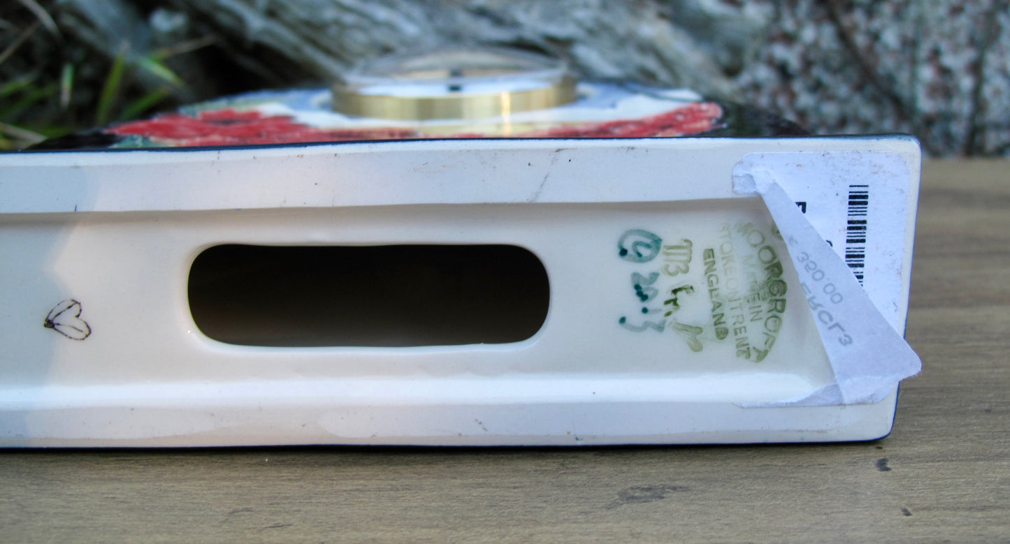 Moorcroft FOREVER ENGLAND Clock CL3 First Quality Retail Price £350 Poppies