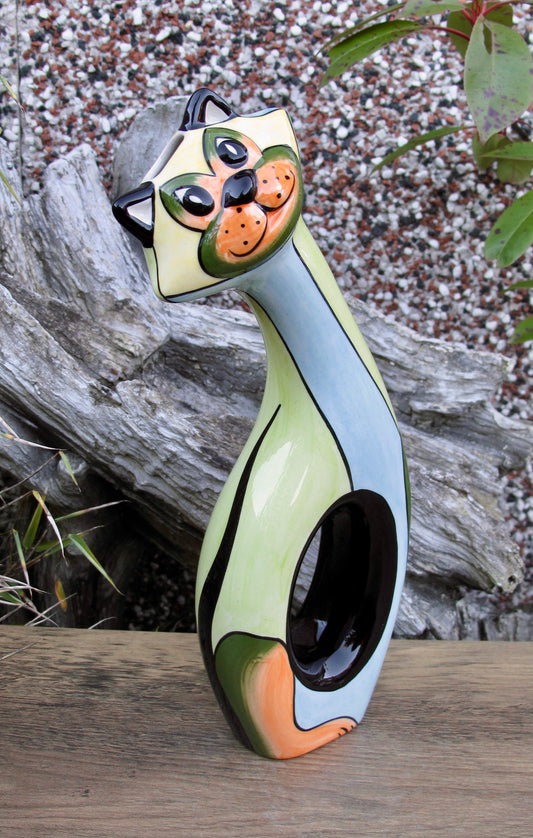 Lorna Bailey CAT VASE Limited Edition 1/3 Colourway Open Day