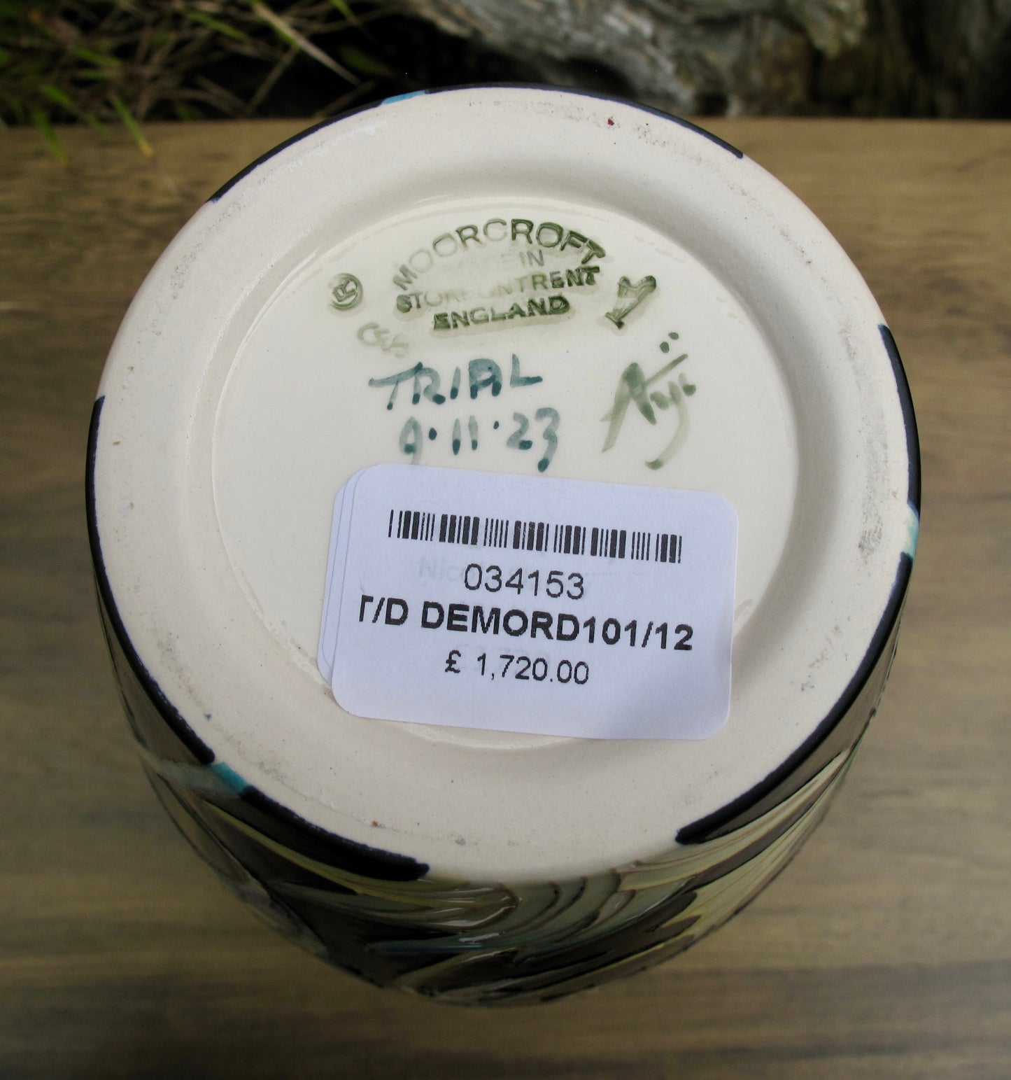 Moorcroft Rare DE MORGAN COLOUR FISH VASE 101/12 Trial 9.11.23 Retail Price £1720