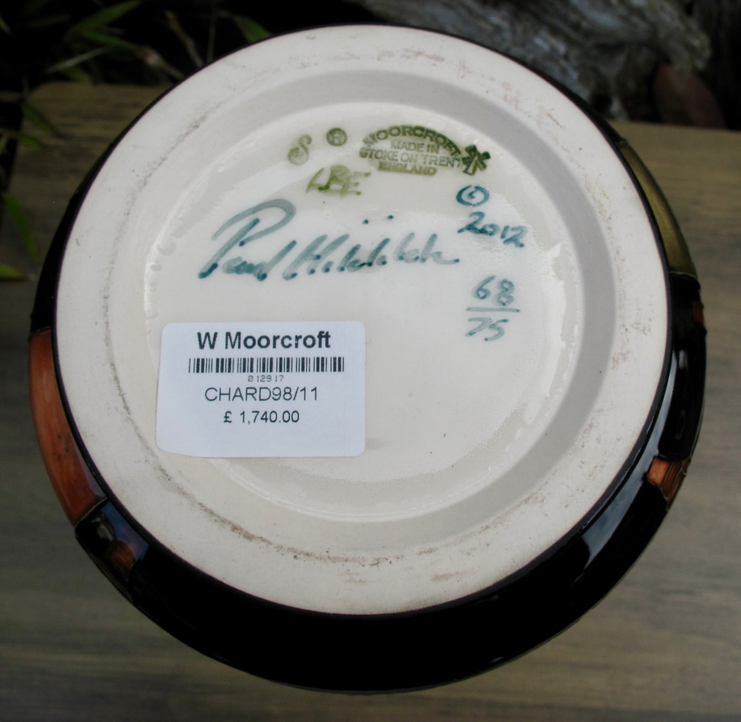 Moorcroft CHARLES DICKENS 98/11 Vase Limited Edition 68/75 Paul Hilditch