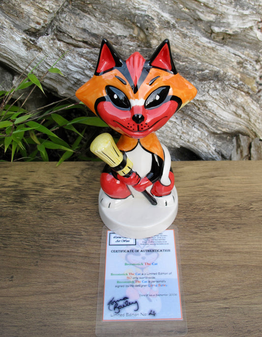 Lorna Bailey Broomstick the cat Limited Edition 4/50 Sept 2006 COA