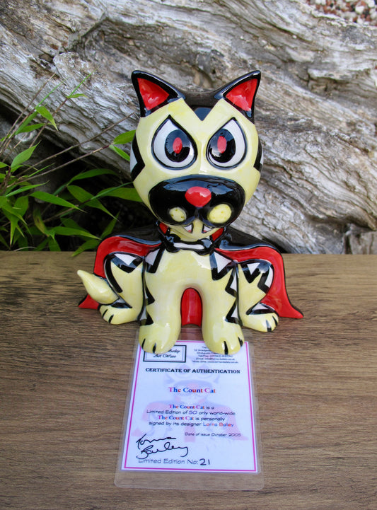 Lorna Bailey THE COUNT CAT Limited Edition 21/50 Halloween 2005 COA