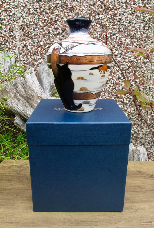 Moorcroft Exquisite Boxed WHO GOES THERE Vase 03/7 Numbered Edition