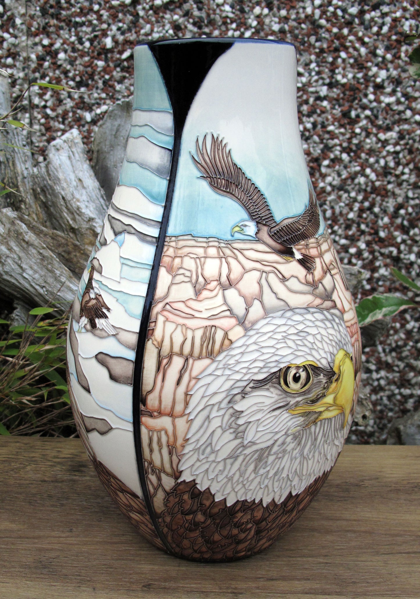 Moorcroft Exquisite Rare EAGLES Vase 117/12 Trial 12.5.23 Retail Price £2335