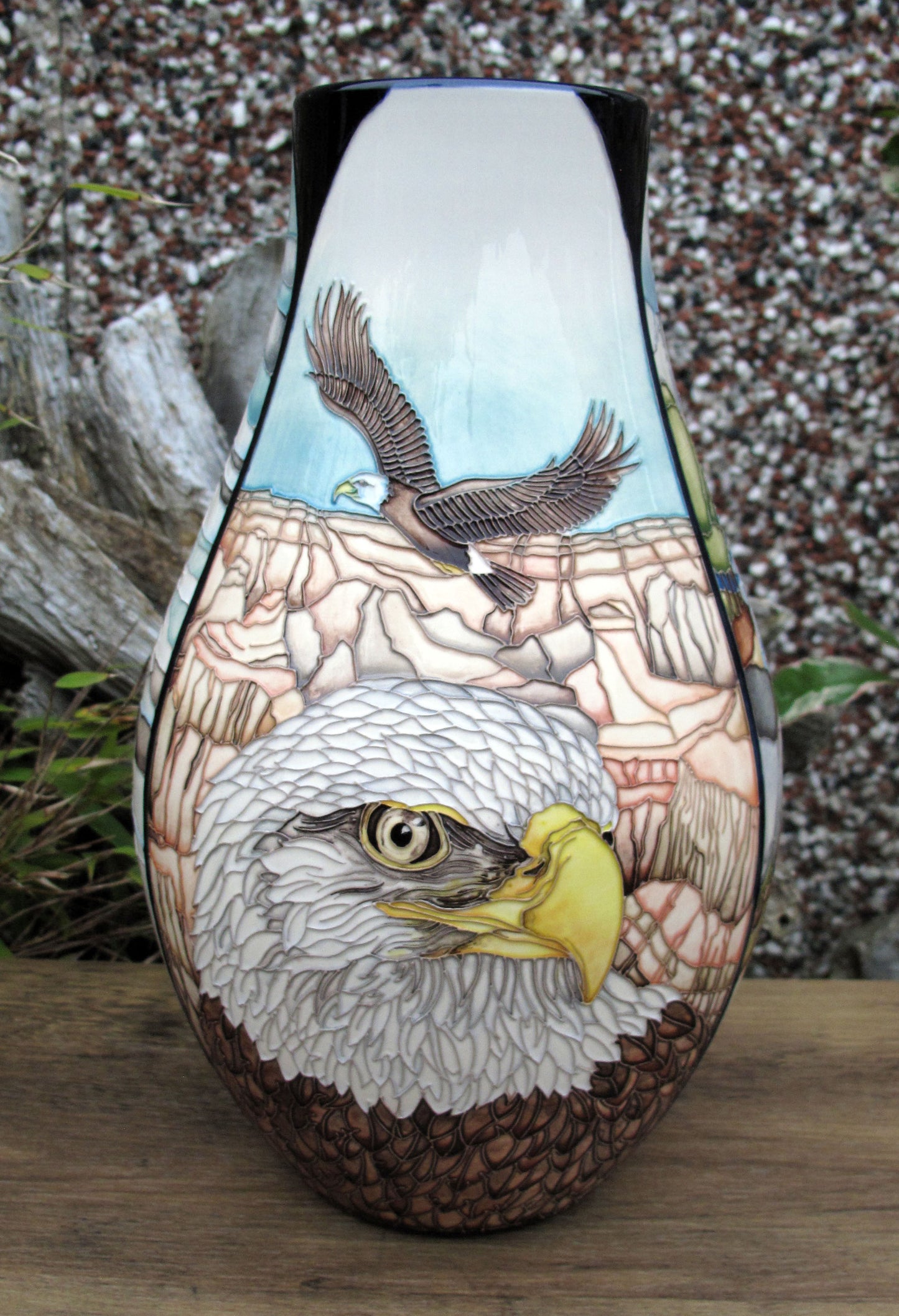 Moorcroft Exquisite Rare EAGLES Vase 117/12 Trial 12.5.23 Retail Price £2335