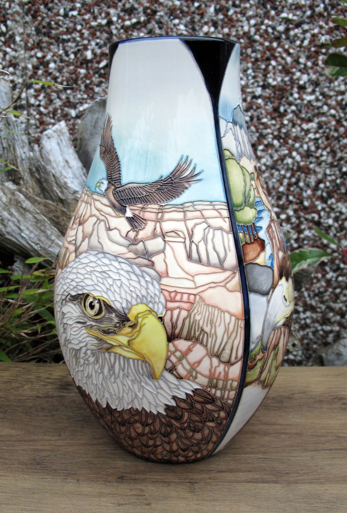 Moorcroft Exquisite Rare EAGLES Vase 117/12 Trial 12.5.23 Retail Price £2335