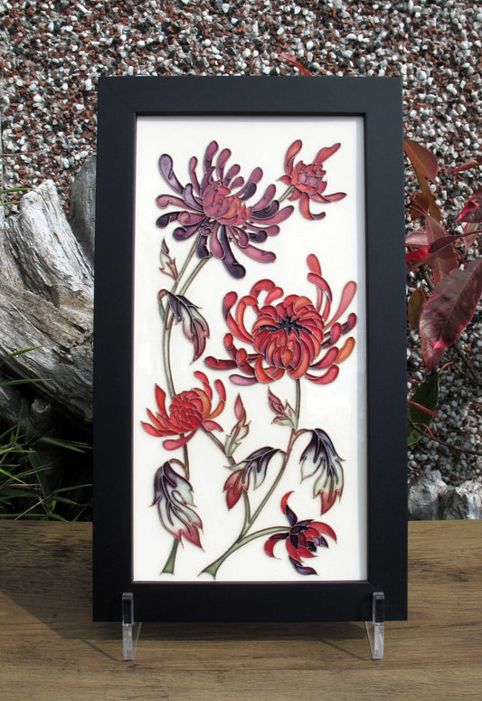 Moorcroft Rare CHRYSANTHE_MUM Plaque PLQ20 Number 2. RRP £435 Mothers Day 2025