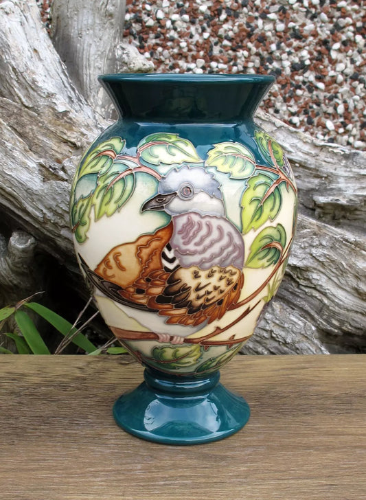 Moorcroft A TIME FOR SINGING DOVE Trial 8.7.24 Vase 370/6 Retail Price £775
