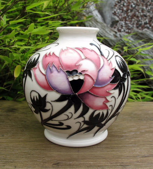 Moorcroft PINK COSMOS Floral Vase shape 41/4 Retail Price £330 Emma Bossoms