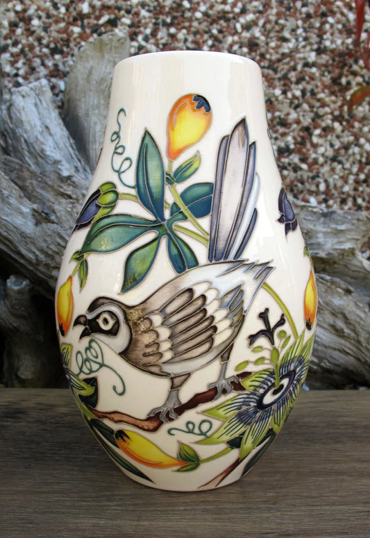 Moorcroft TENNESEE MOCKINGBIRD 117/7 Vase Limited Edition 10/20 Retail Price £720