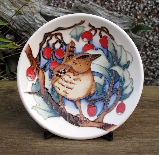 Moorcroft HAWTHORN REST Tray Coaster 780/4 Retail Price £230 WREN Birds