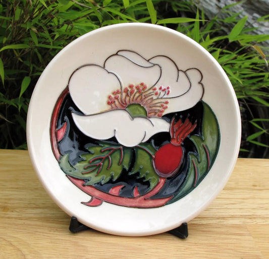 Moorcroft Rare Floral Trial Tray shape 780/4 Retail Price £120 Coaster Dog Rose