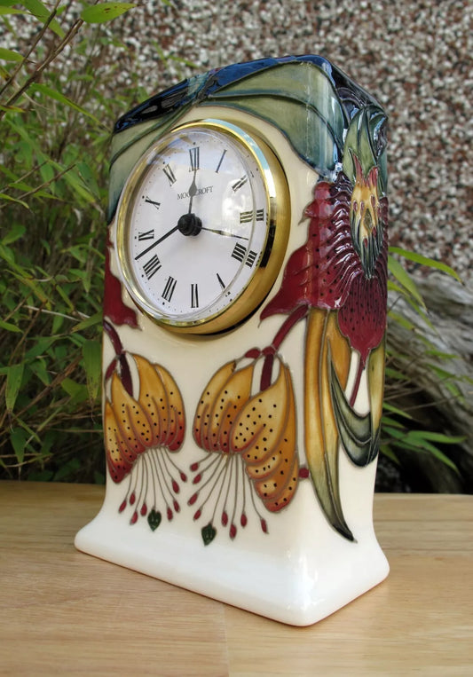 Moorcroft ANNA LILY CLOCK CL1 First Quality RRP £425 Floral  Nicola Slaney