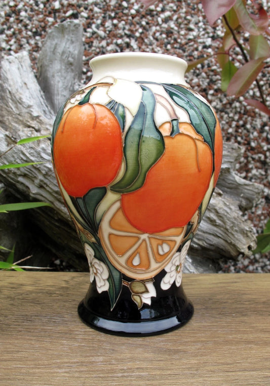 Moorcroft Very Rare ORANGE WINE Vase 65/6 Trial Date 19.2.25 Retail Price £665