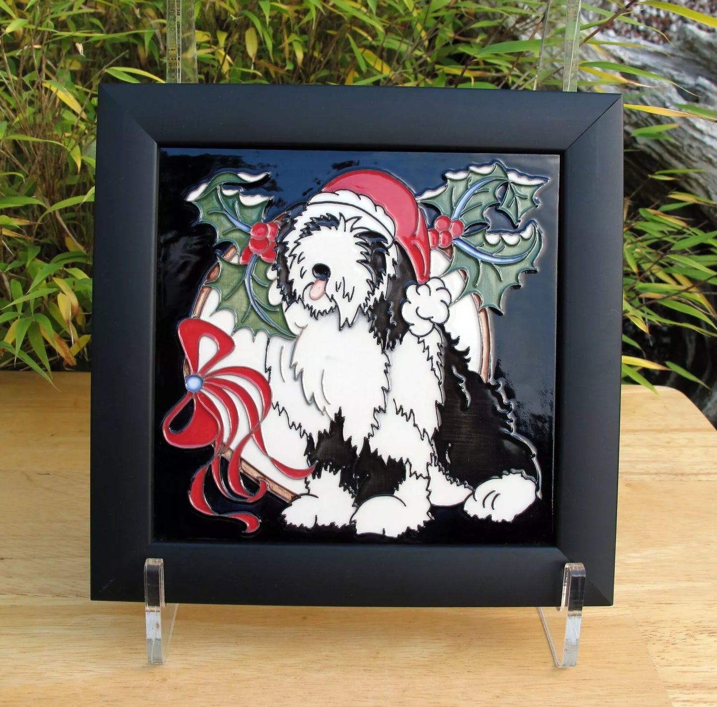 Moorcroft HATTIE Plaque PLQ7 Old English Sheep Dog First Quality Rachel Bishop