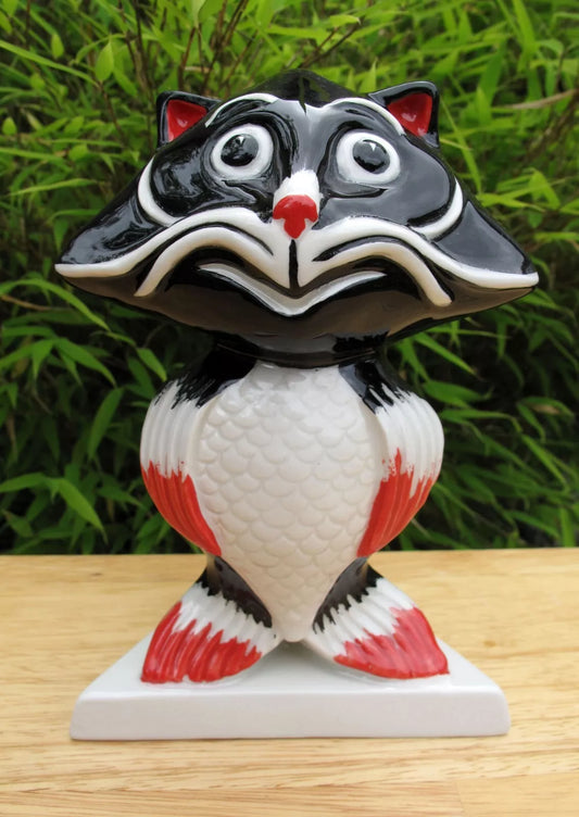 Lorna Bailey Rare PROTOTYPE COLOURWAY CAT FISH 2005  Red/Black/White