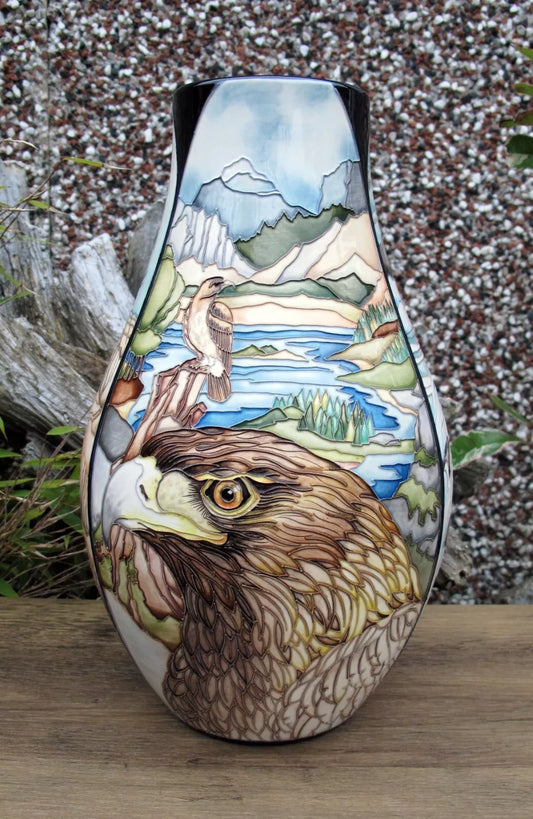 Moorcroft Exquisite Rare EAGLES Vase 117/12 Trial 12.5.23 Retail Price £2335