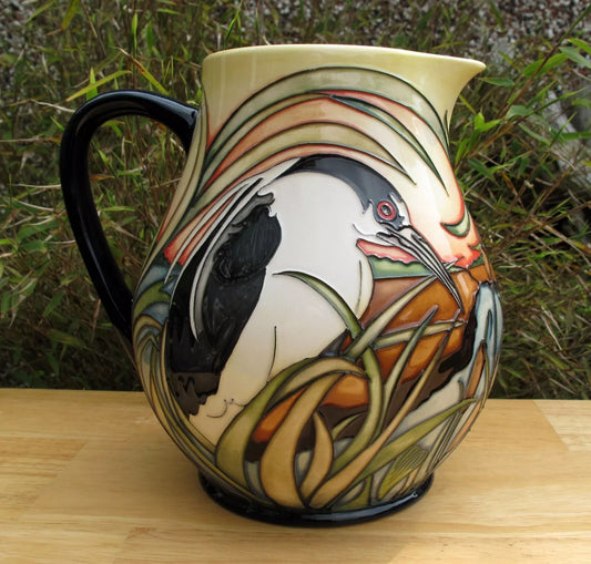 Moorcroft Rare RSPB NIGHT HERONS JU4 Jug Trial Dated 11.11.19 Retail Price £1180