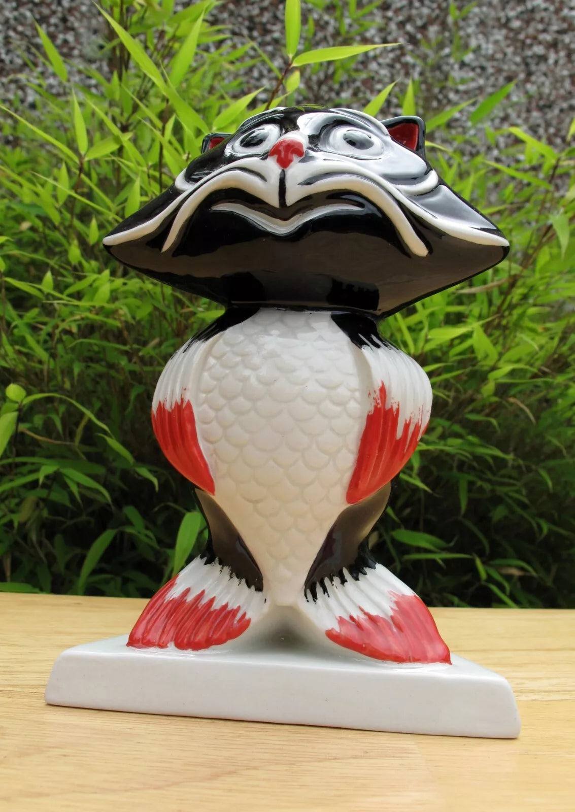 Lorna Bailey Rare PROTOTYPE COLOURWAY CAT FISH 2005 Red/Black/White