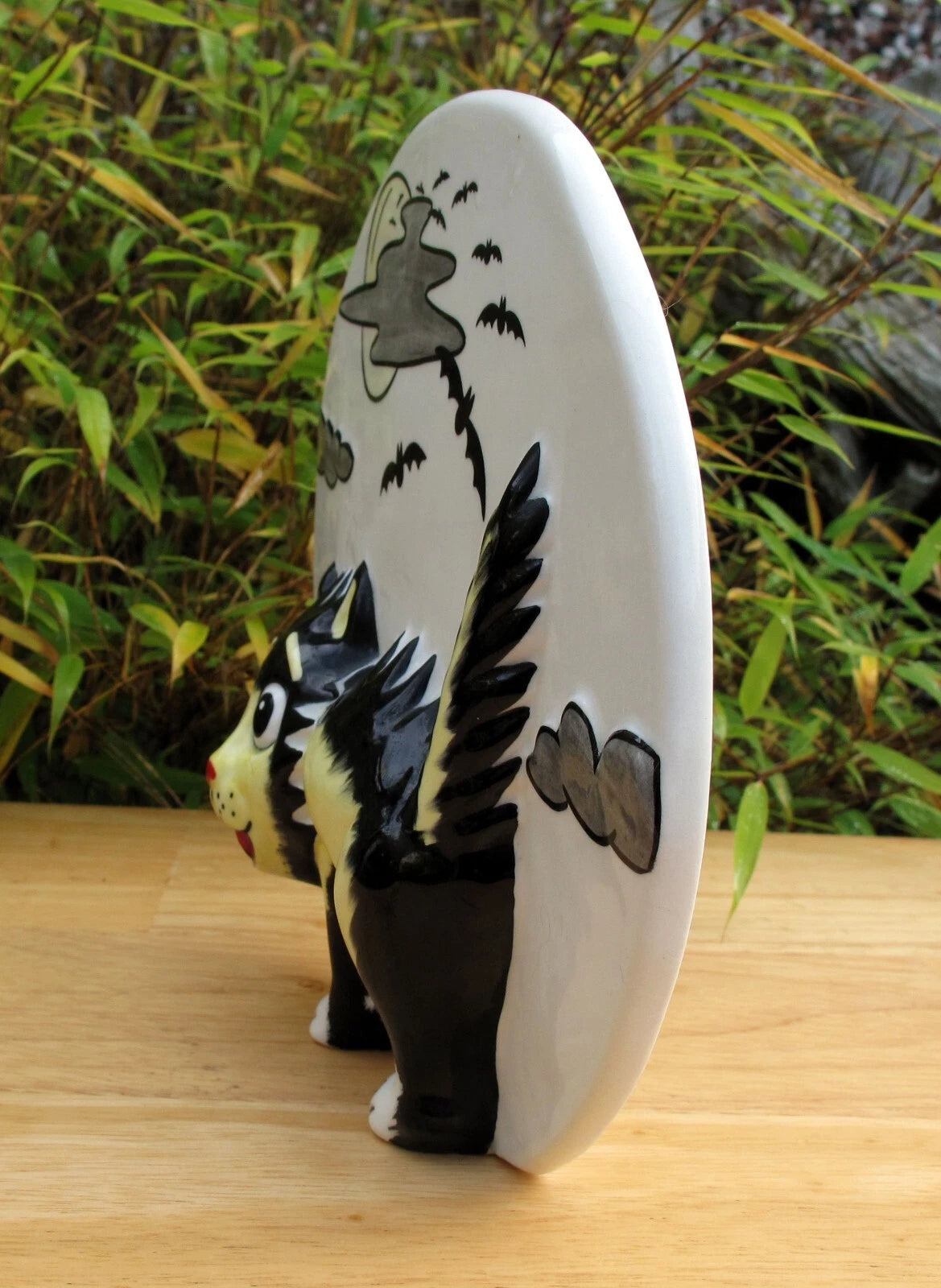 Lorna Bailey Rare PROTOTYPE COLOURWAY THUNDER FLASH the Cat Bonfire night Plaque