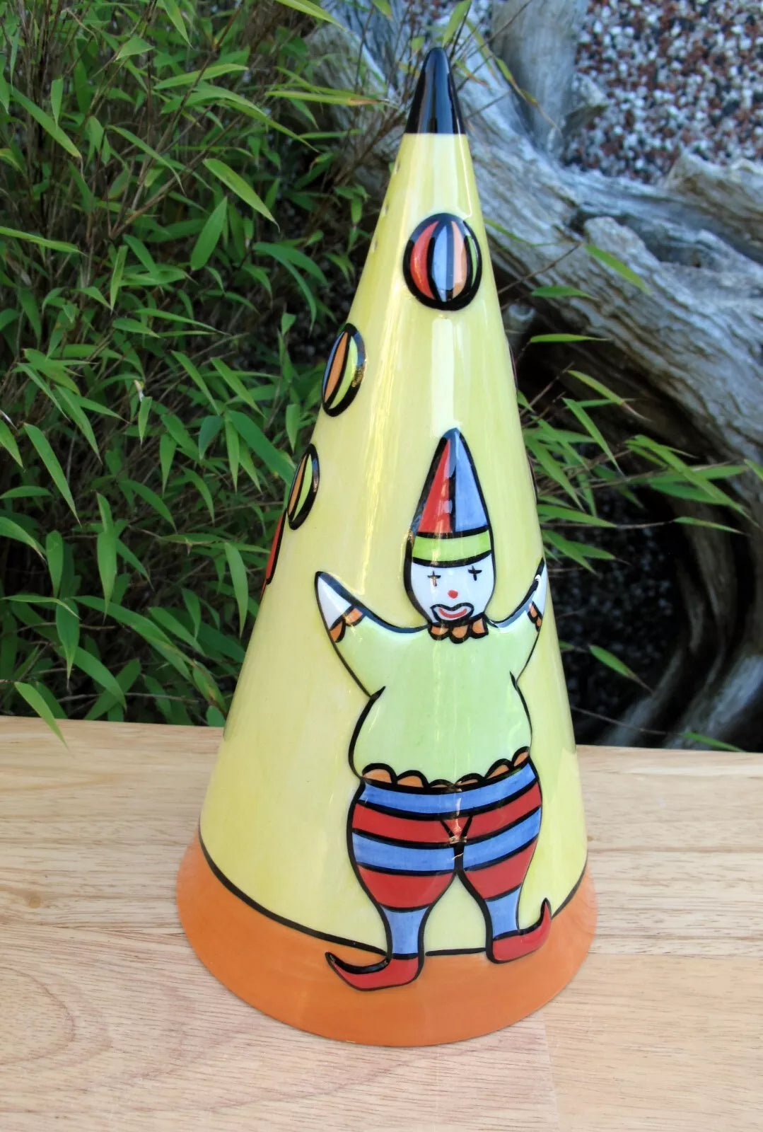 Lorna Bailey Rare Early GIANT JUGGLERS Conical Sugar Sifter Shaker Clowns