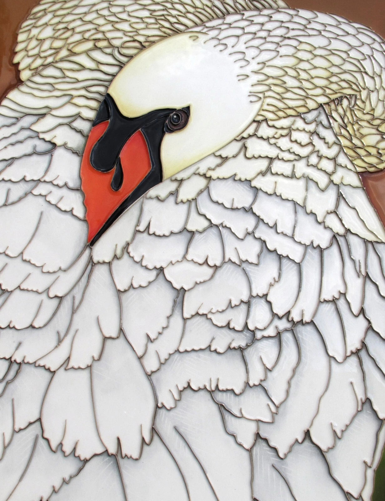 Moorcroft VERY RARE WHITE SWAN Plaque PLQ13 Trial 25.2.25 Retail Price £795