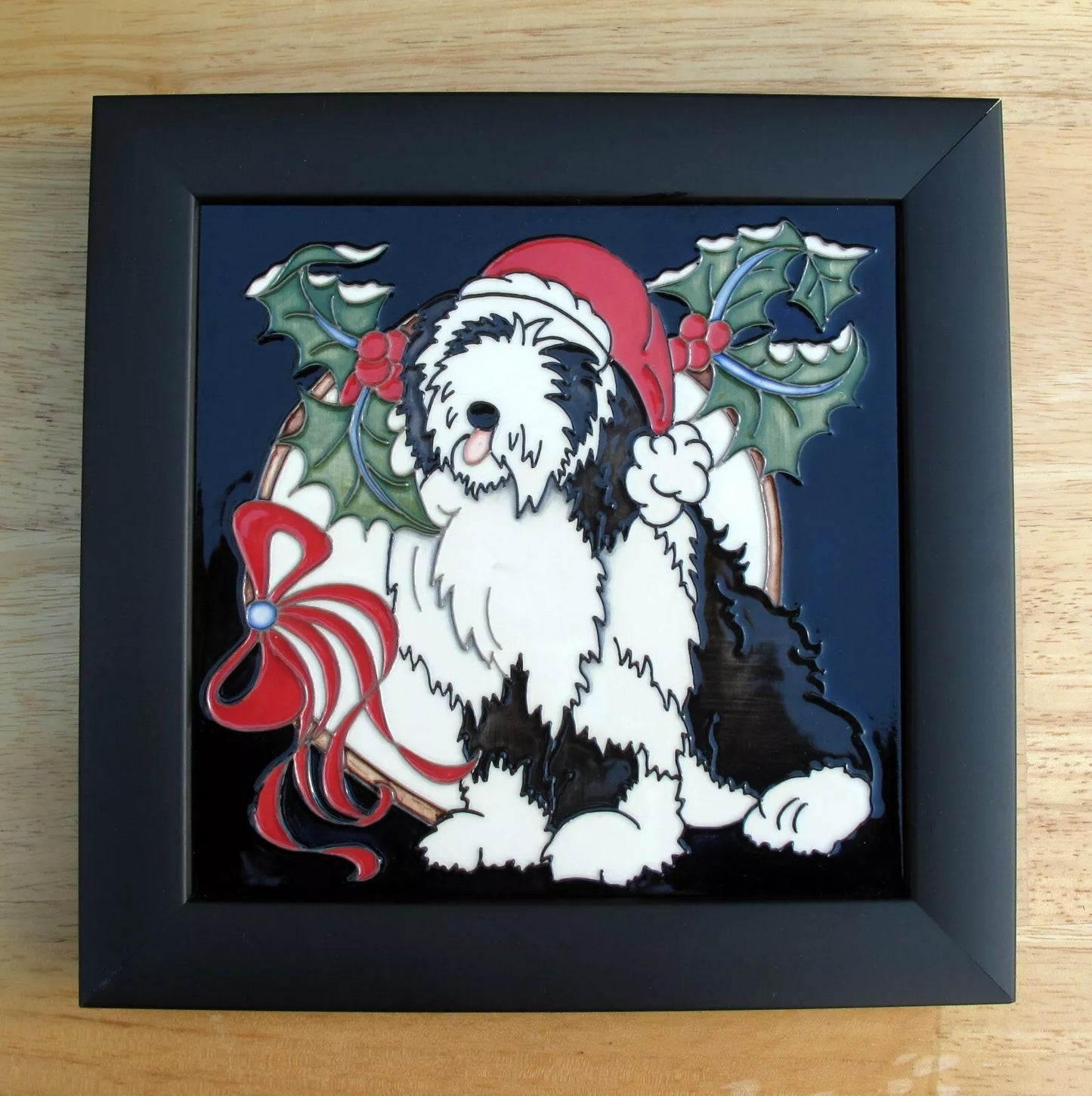 Moorcroft HATTIE Plaque PLQ7 Old English Sheep Dog First Quality Rachel Bishop