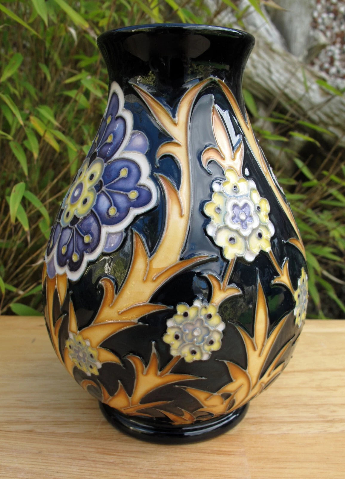 Moorcroft Exquisite FLORIAN DAISY Vase 7/5 Retail Price £500 Nicola Slaney