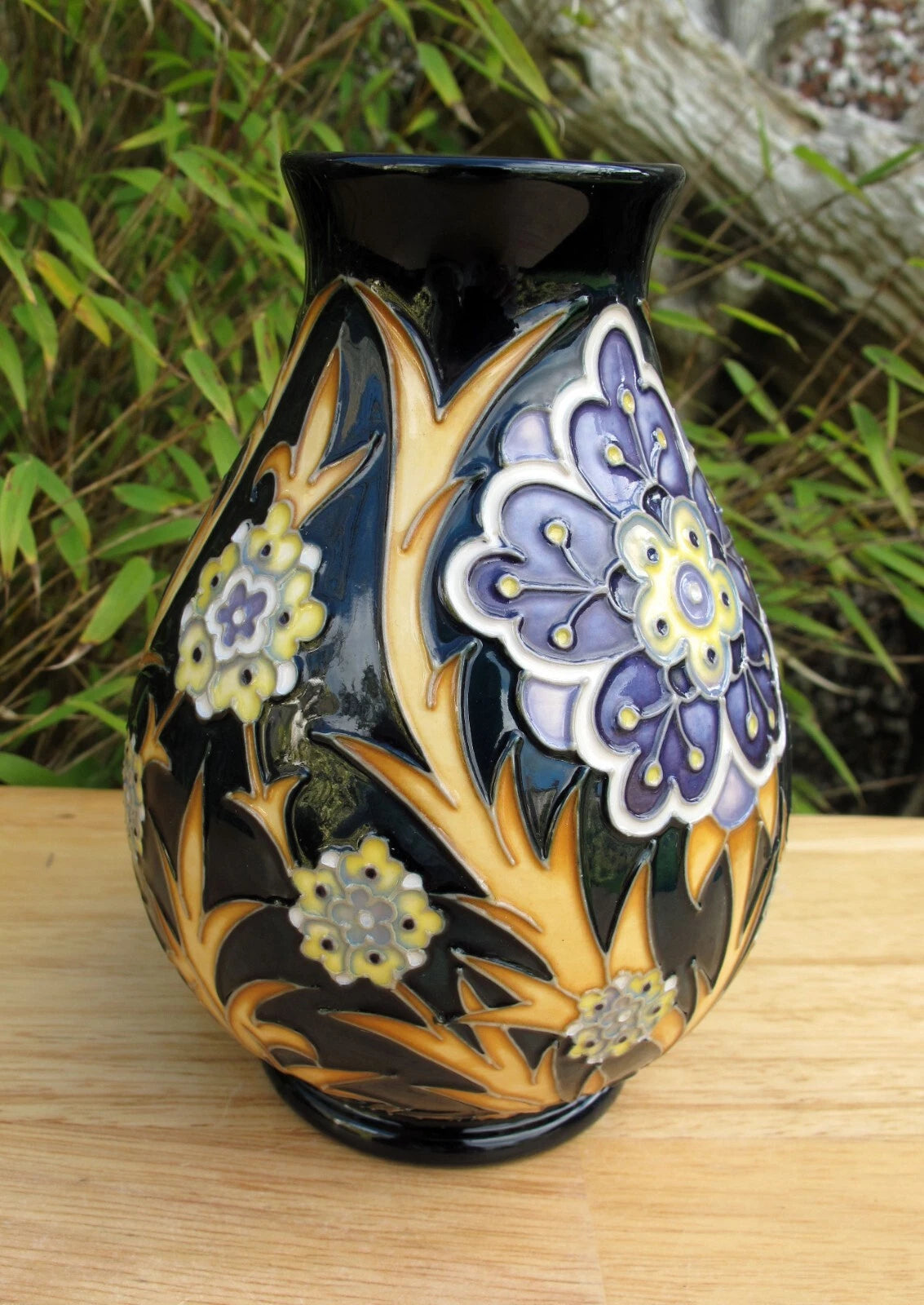 Moorcroft Exquisite FLORIAN DAISY Vase 7/5 Retail Price £500 Nicola Slaney