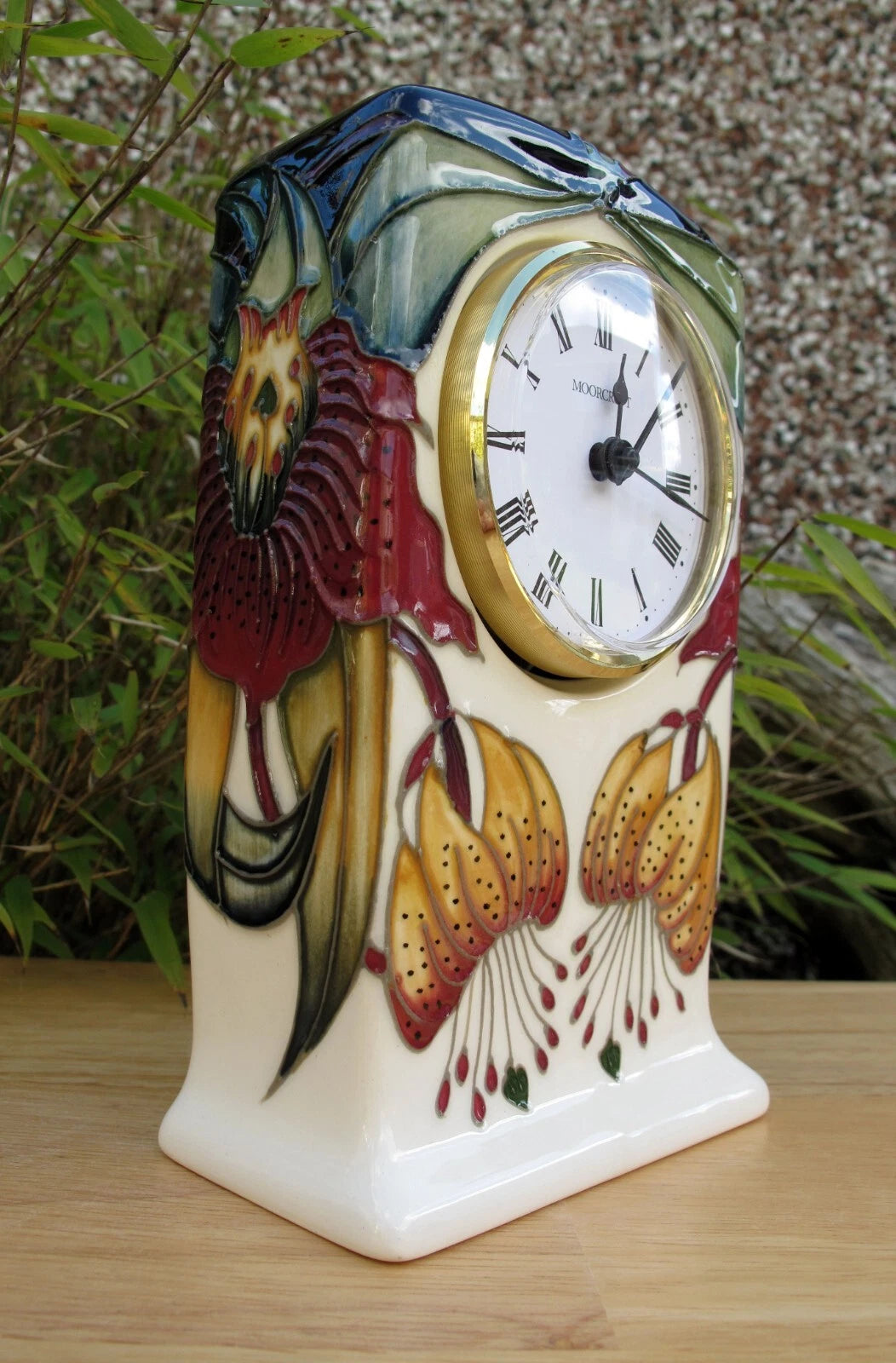 Moorcroft ANNA LILY CLOCK CL1 First Quality RRP £425 Floral Nicola Slaney