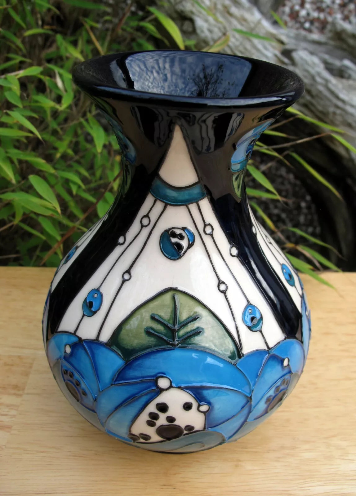 Moorcroft RENNIE ROSE BLUE vase M1/6 Retail Price £345 Charles Rennie Mackintosh