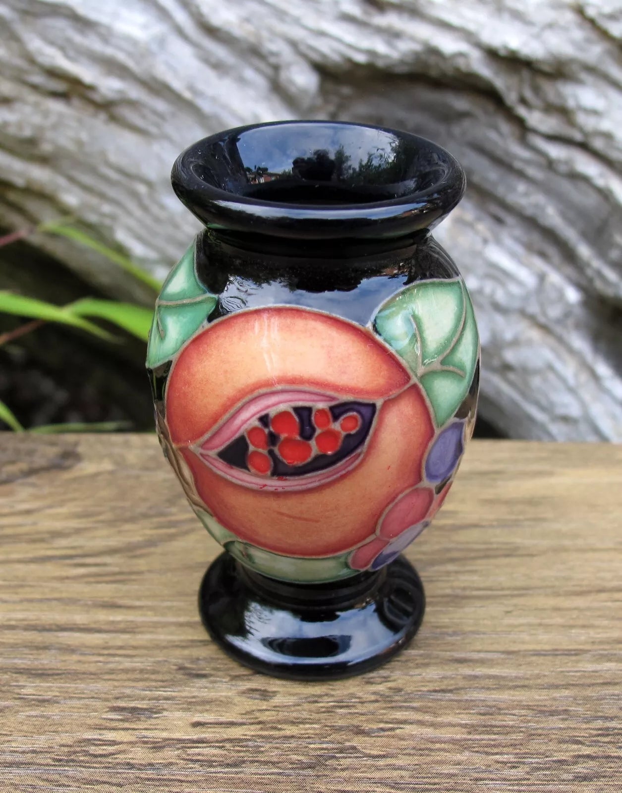 Moorcroft POMEGRANATE REBORN Miniature vase shape 370/2 Retail Price £158