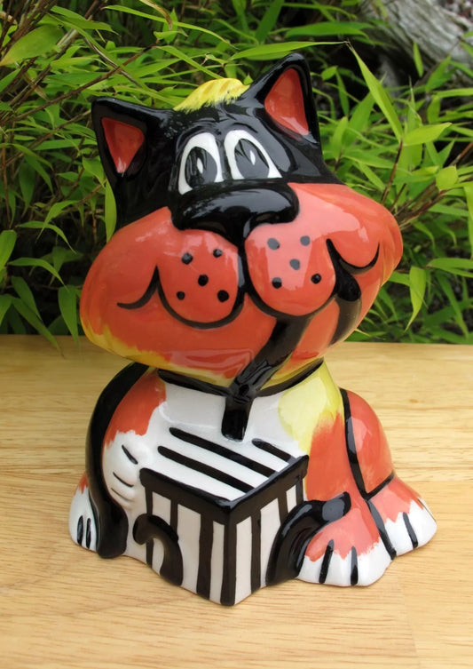 Lorna Bailey MOTHER'S SURPRISE CAT Feb 2003 ( Reference in Catalogue 2 Book )