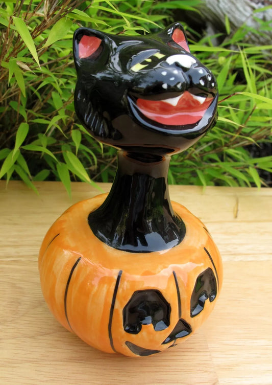 Lorna Bailey PROTOTYPE PUMPKIN SURPRISE CAT 2002 Trick or Treat Series Halloween