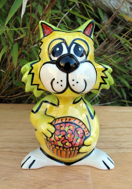 Lorna Bailey Exquisite PROTOTYPE RARE COLOURWAY BASKET CAT 2003 Easter