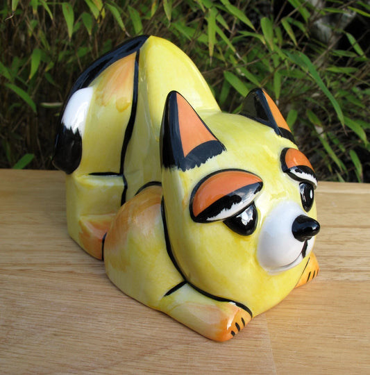 Lorna Bailey Rare SANDY the Cat Feb 2002 ( Reference Catalogue 1 Book page 25 )