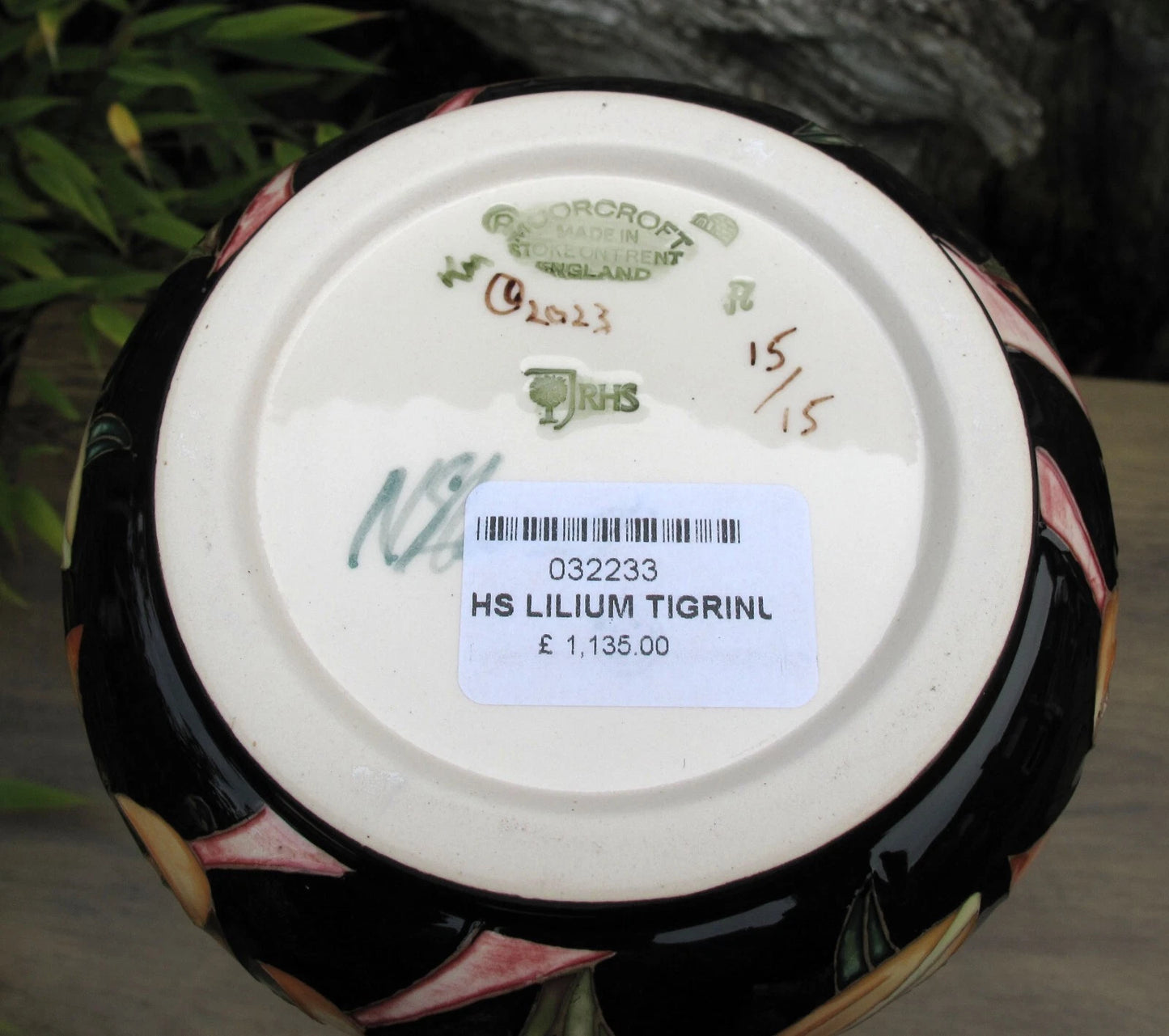 Moorcroft RHS LILIUM TIGRINUM Vase 99/11 Limited Edition 15/15 Retail Price £1135