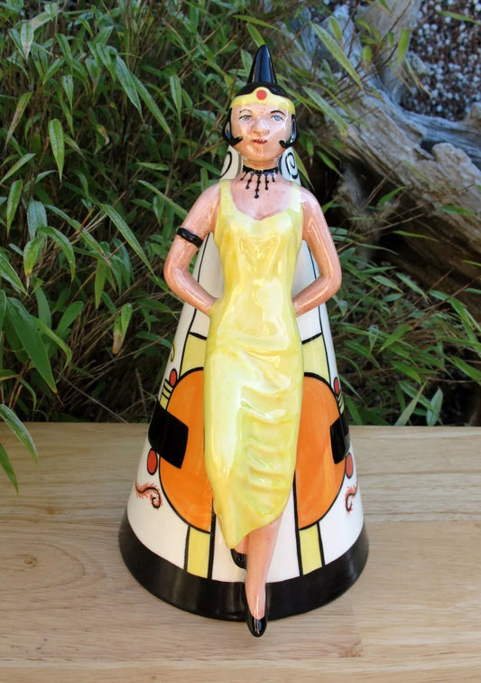 Lorna Bailey Giant ART DECO LADY Sugar Sifter Nov 1999 Limited Edition 179/350