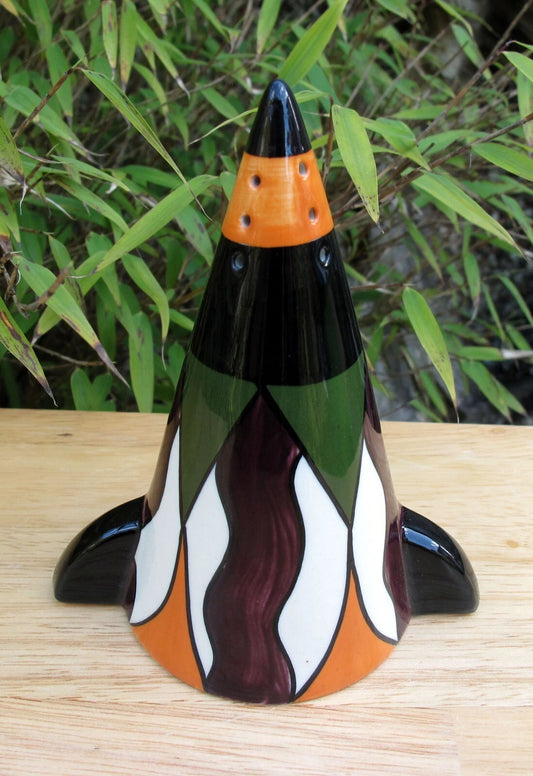 Lorna Bailey EXTREMELY RARE CARNIVAL FINNED Sugar Sifter Shaker August 1996