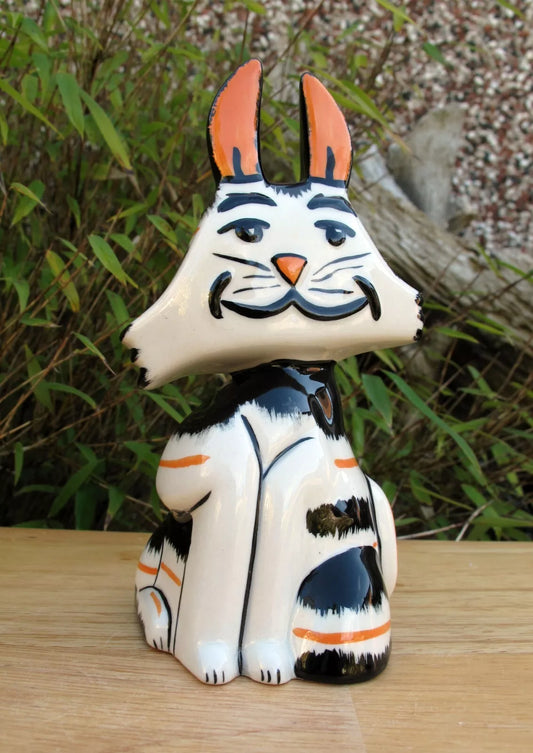 Lorna Bailey Rare TIGGY the Cat Feb 2002 ( Reference Catalogue 1 Book page 27 )