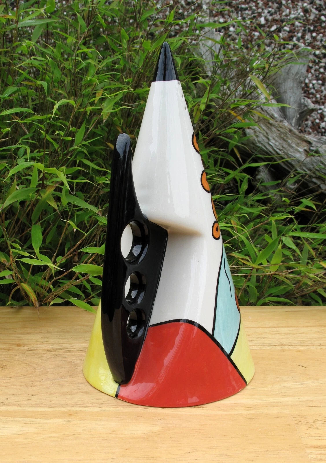 Lorna Bailey Rare GIANT POOLFIEDS FIN Sugar Sifter Shaker Jan 2002 Height 23cm