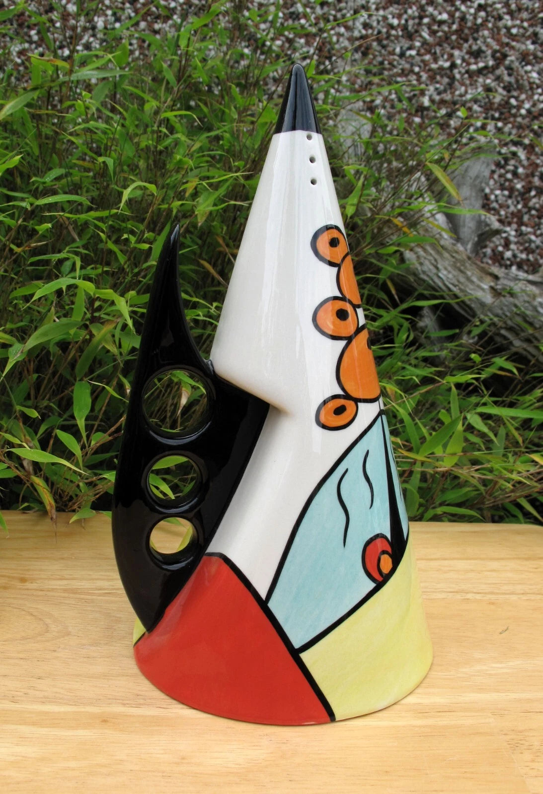 Lorna Bailey Rare GIANT POOLFIEDS FIN Sugar Sifter Shaker Jan 2002 Height 23cm