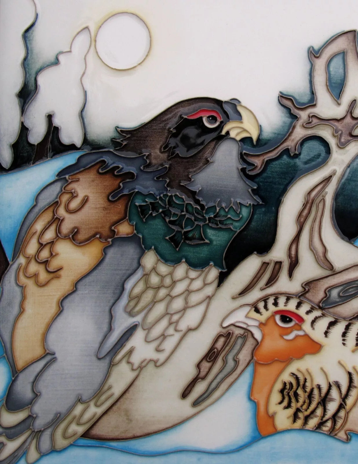 Moorcroft WOODLAND EDGE Plaque PLQ8 Numbered Edition 6. Retail Price £465 BIRDS