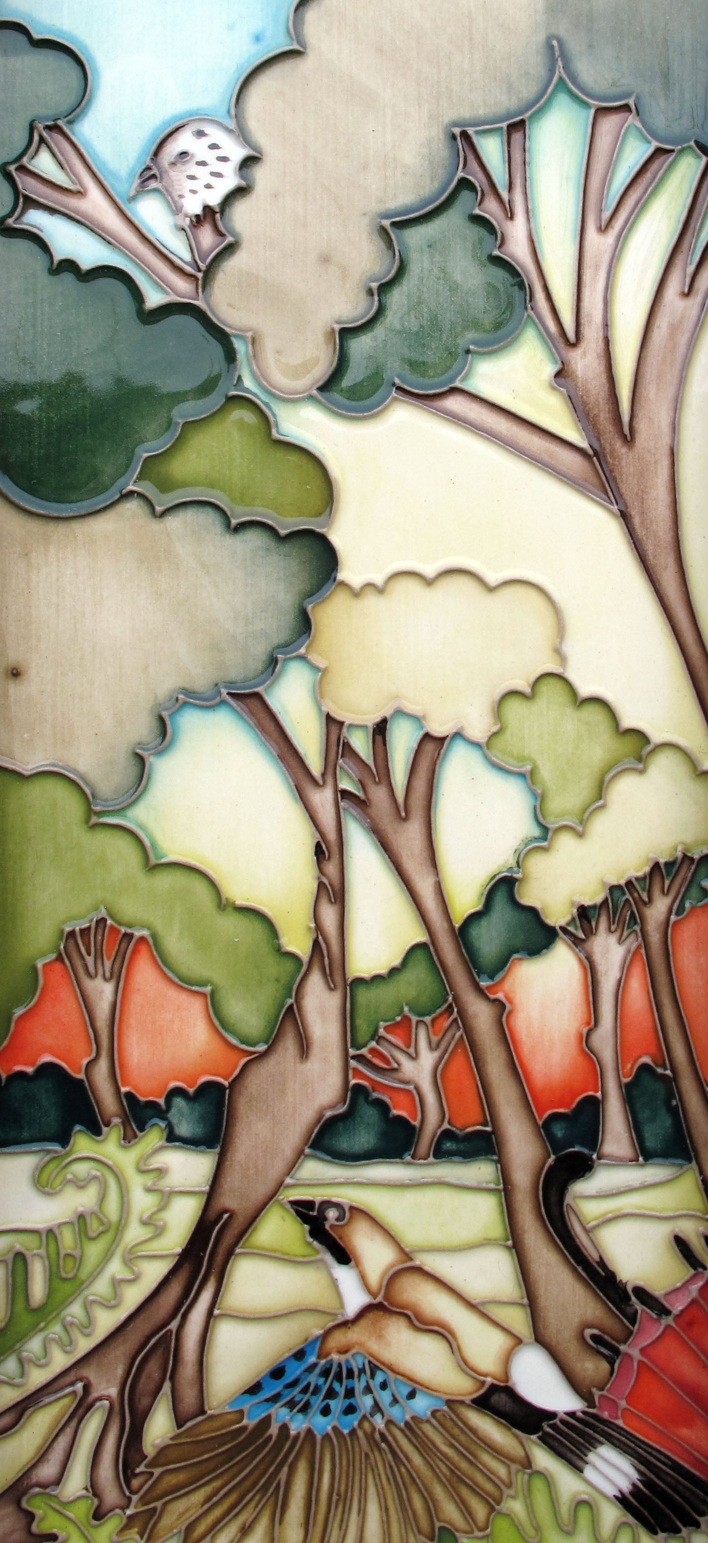 Moorcroft HOCKERIDGE AND PANCAKE WOODS - JAY Plaque PLQ12 Trail 19.8.24 RRP £640