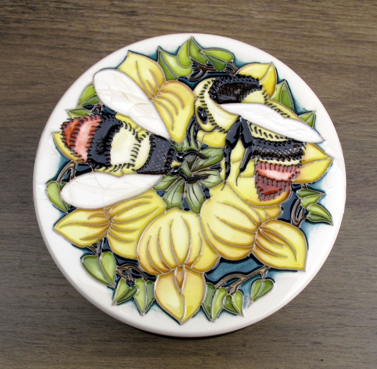 Moorcroft RSPB SHRILL CARDER BEE Lidded Box 125/4 Number 28. Retail Price £420