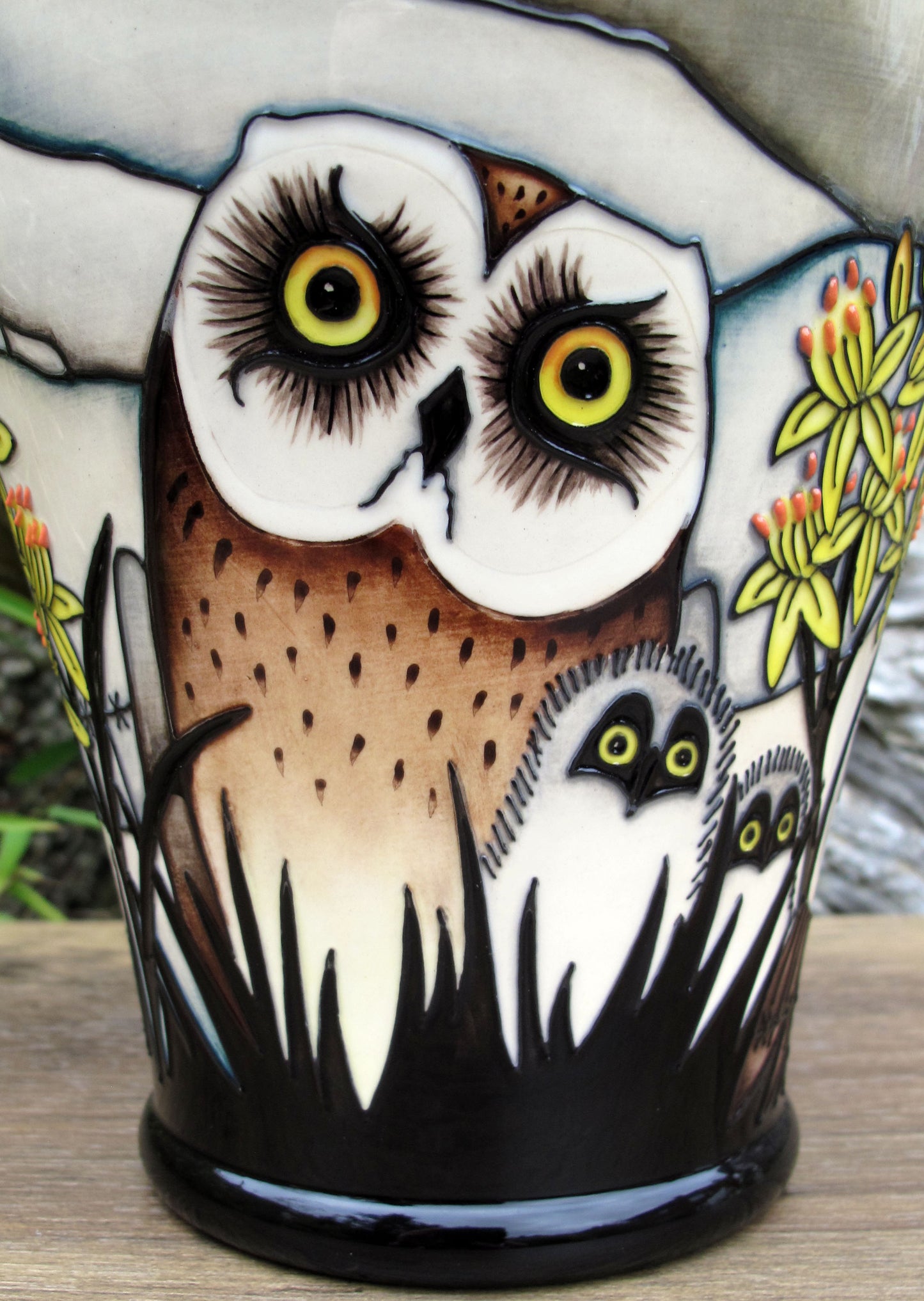 Moorcroft VERY RARE SHORT EARED OWL Vase 576/9 Trial 2.10.23 Retail Price £1545